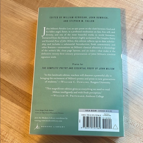 Paradise Lost by John Milton, Modern Library - Picture 7 of 7